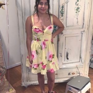 Yellow Vintage Floral Dress